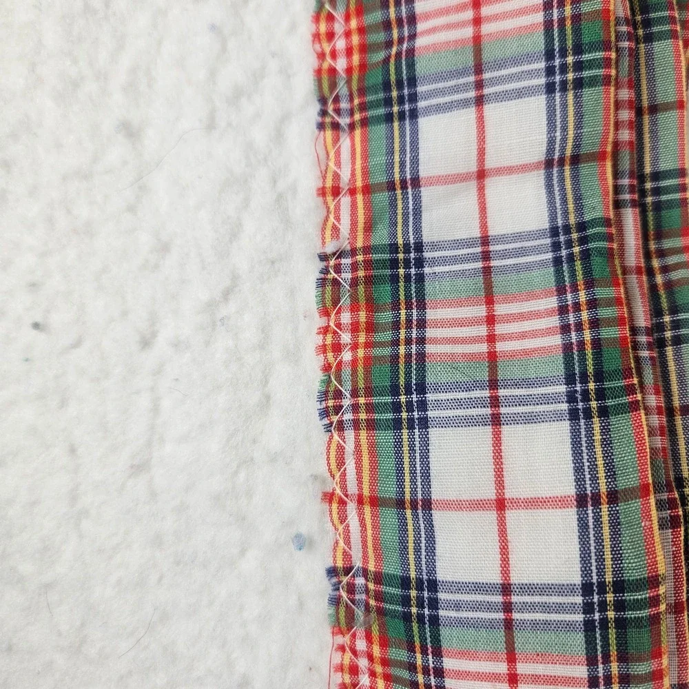 Vintage Quiltex Baby Blanket Plaid Teddy Bear Sherpa 38x24